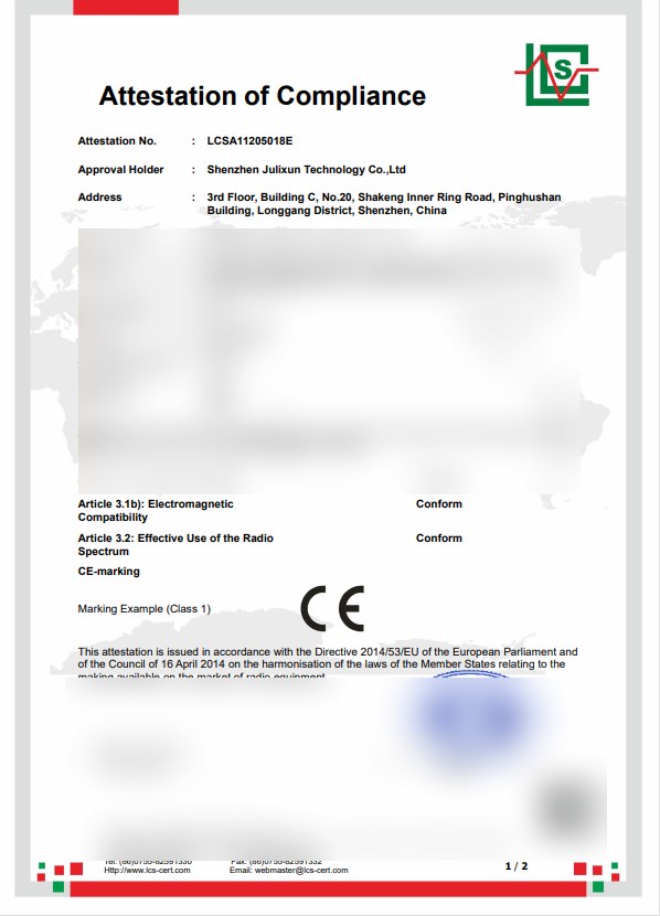 CE certificate